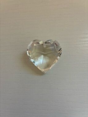 Faceted Crystal Heart Pendant - Clear
